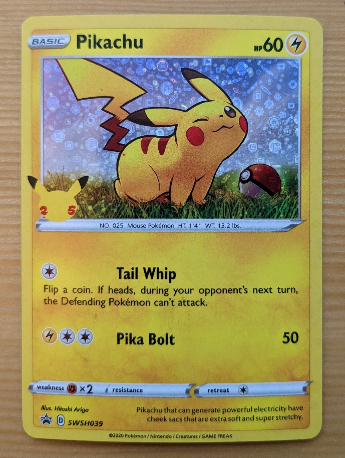 pikachu swsh039 25th