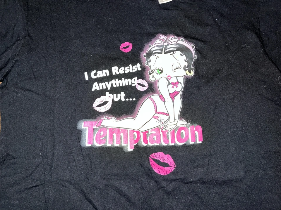 Vintage Betty boop Y2K sleep Wear Tshirt Black Size Medium - Image 2 of 4