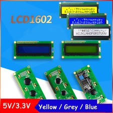 LCD Display Blue/Grey/Yellow Module Board 1602 IIC Adapter 1602A Display 5V/3.3V