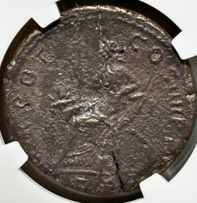 Trajan AE Dupondius AD 98-117 Abundantia seated NGC F | eBay