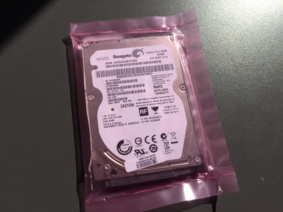 Samsung SSHD Hybrid Notebook Festplatte 2,5" 500GB + 8GB NAND Flash ST500LM000