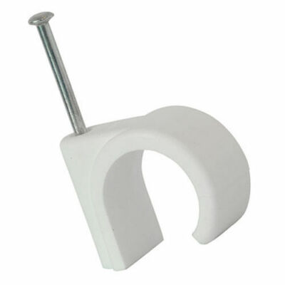 15 mm Weiß Nagel in Rohr Clips, Sanitär Kupfer Kunststoff 10 Stück-500 Stück