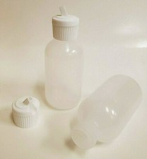 20 pack of 2oz 60mL Plastic Boston Round Squeeze Bottles with Flip Tops