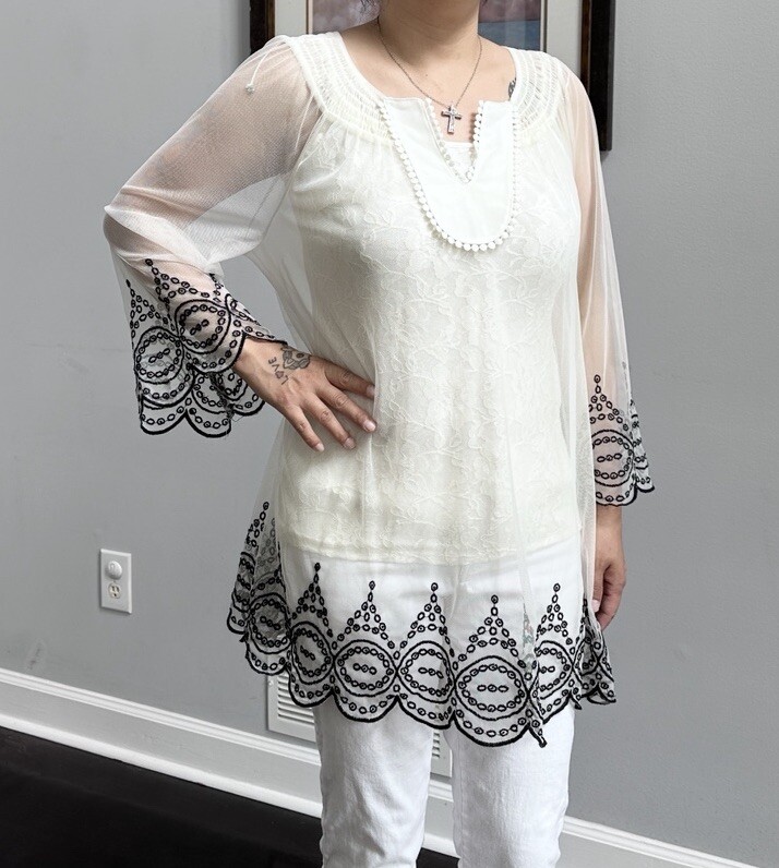 Alfani white net lace dress beach size 0X | eBay