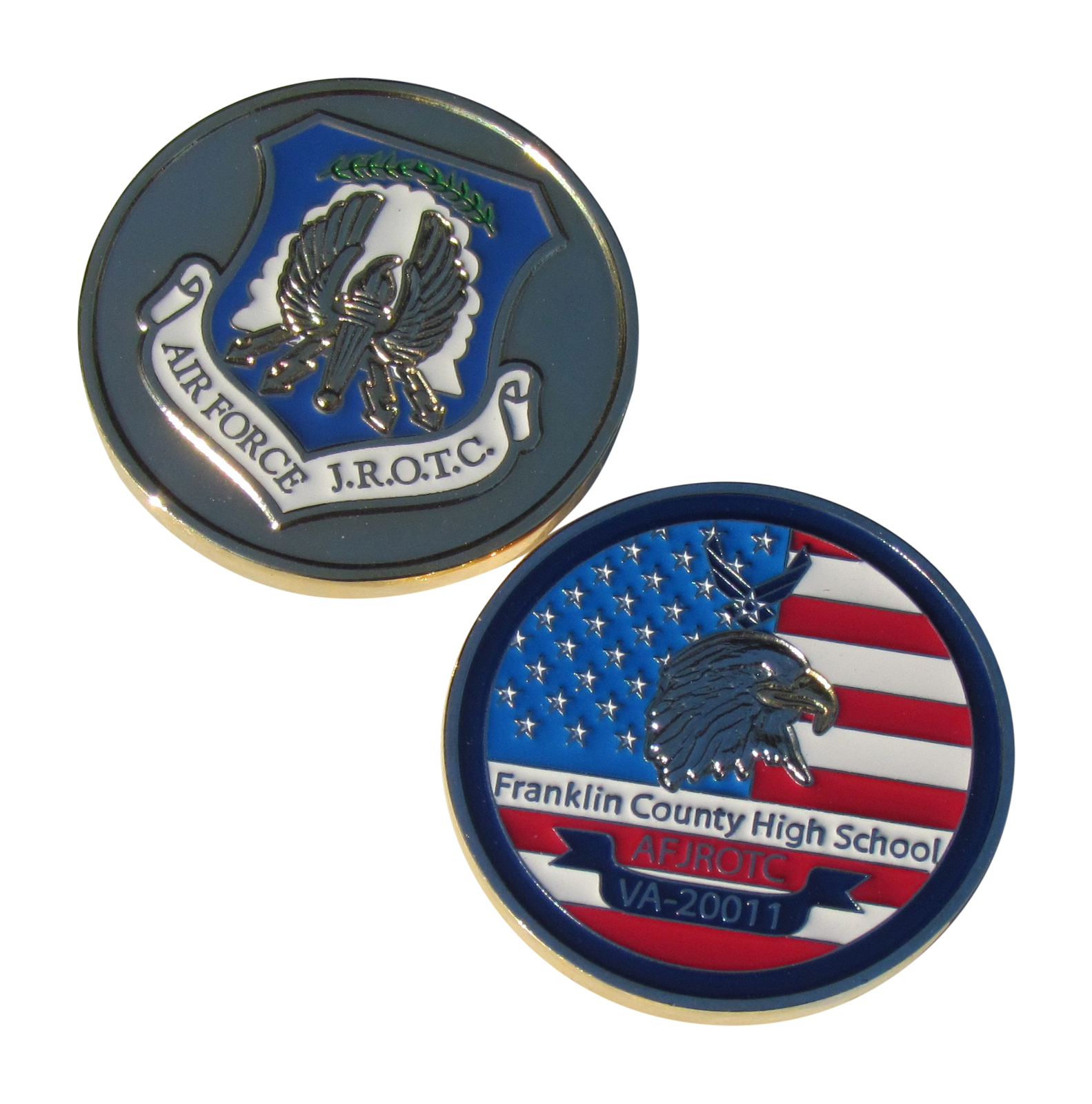 US Air Force AFJROTC Franklin County High School Challenge Coin