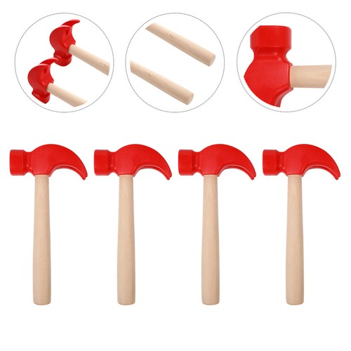 4 Pcs Wooden Hammer Toy Baby Child Simulation Toys Disassemble Education