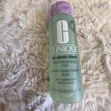 Clinique All About Clean Liquid Facial Soap Mild Dry Combination 6.7oz/200ml  