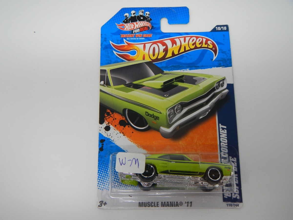 Hot Wheels Muscle Mania '69 Dodge Coronet Super Bee - Green (1) | eBay