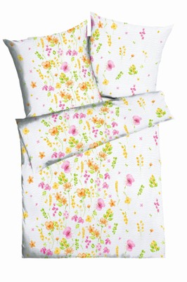 Kaeppel Seersucker Bettwäsche-Set 2-tlg., Dessin Bijoux, sonne