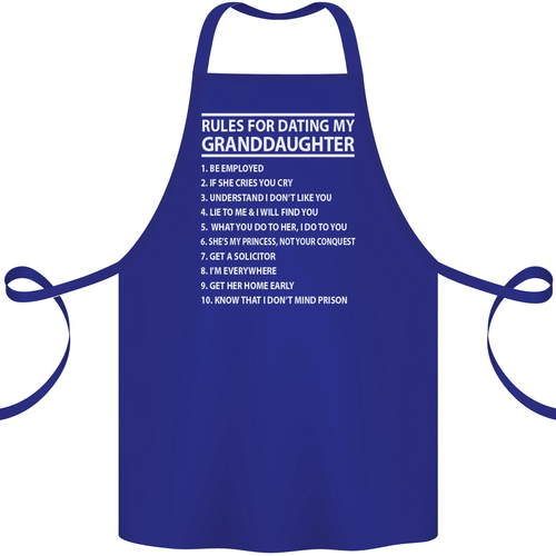 Dating My Granddaughter Grandparents Day Cotton Apron 100% Organic - Picture 12 of 14