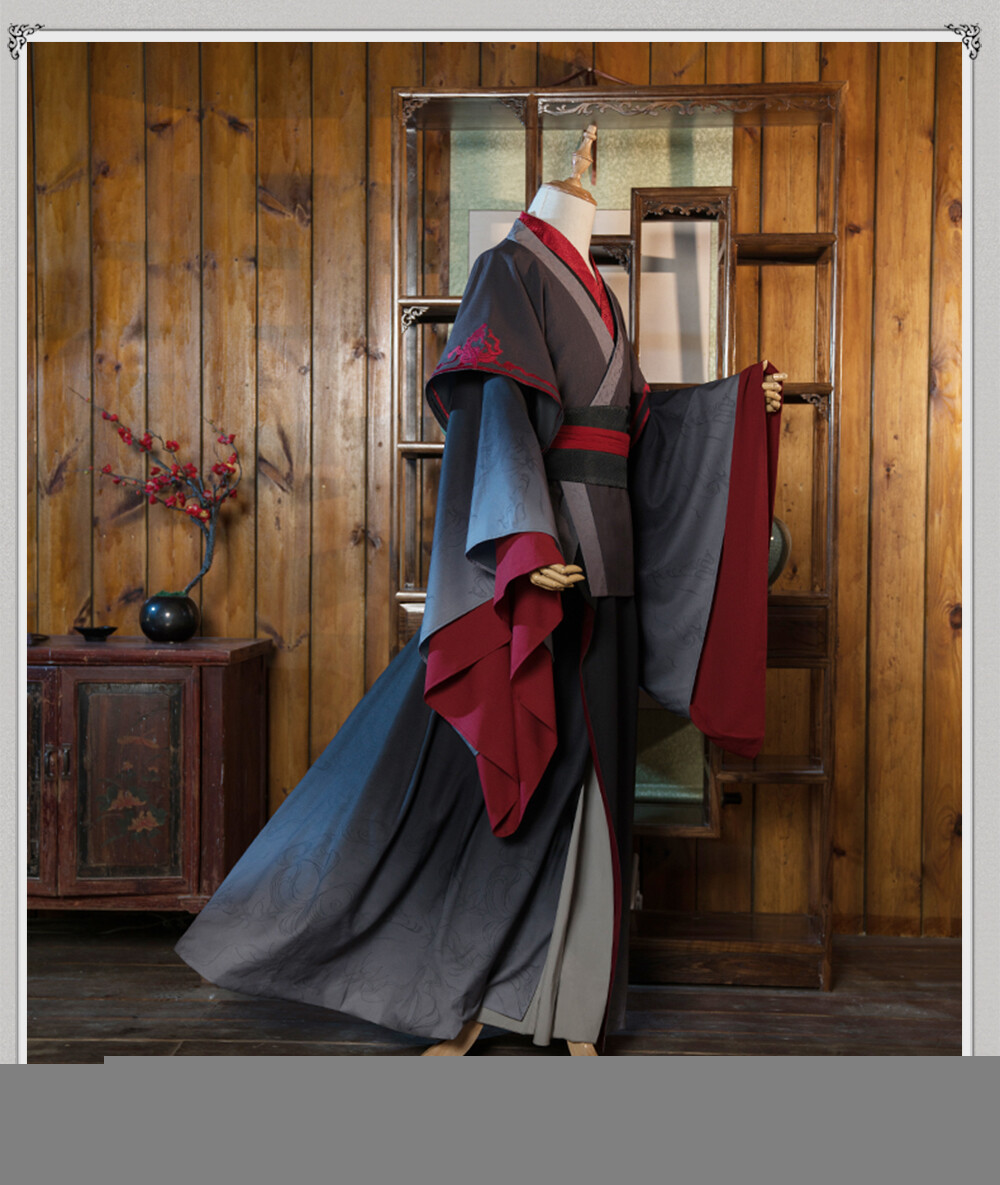 Wei Wuxian Cosplay Kostüm – Hanfu Outfit Mit Bambusflöte Für Halloween & Anime-Partys