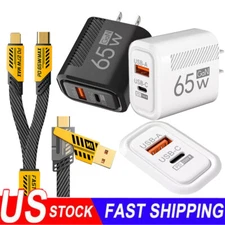 65W Fast Type C Wall Charger & 65W 4-in-1 Super Fast Cable For Cell Phone iPad