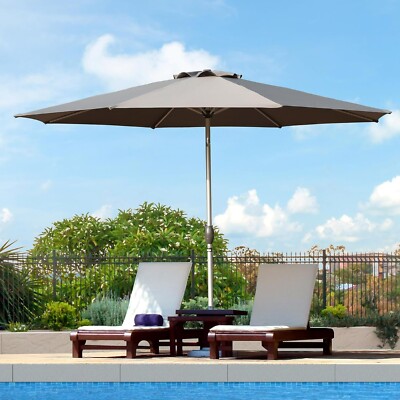 Domi 9FT Patio Umbrella w/Push Button Tilt and Crank for Deck Porch Backyard