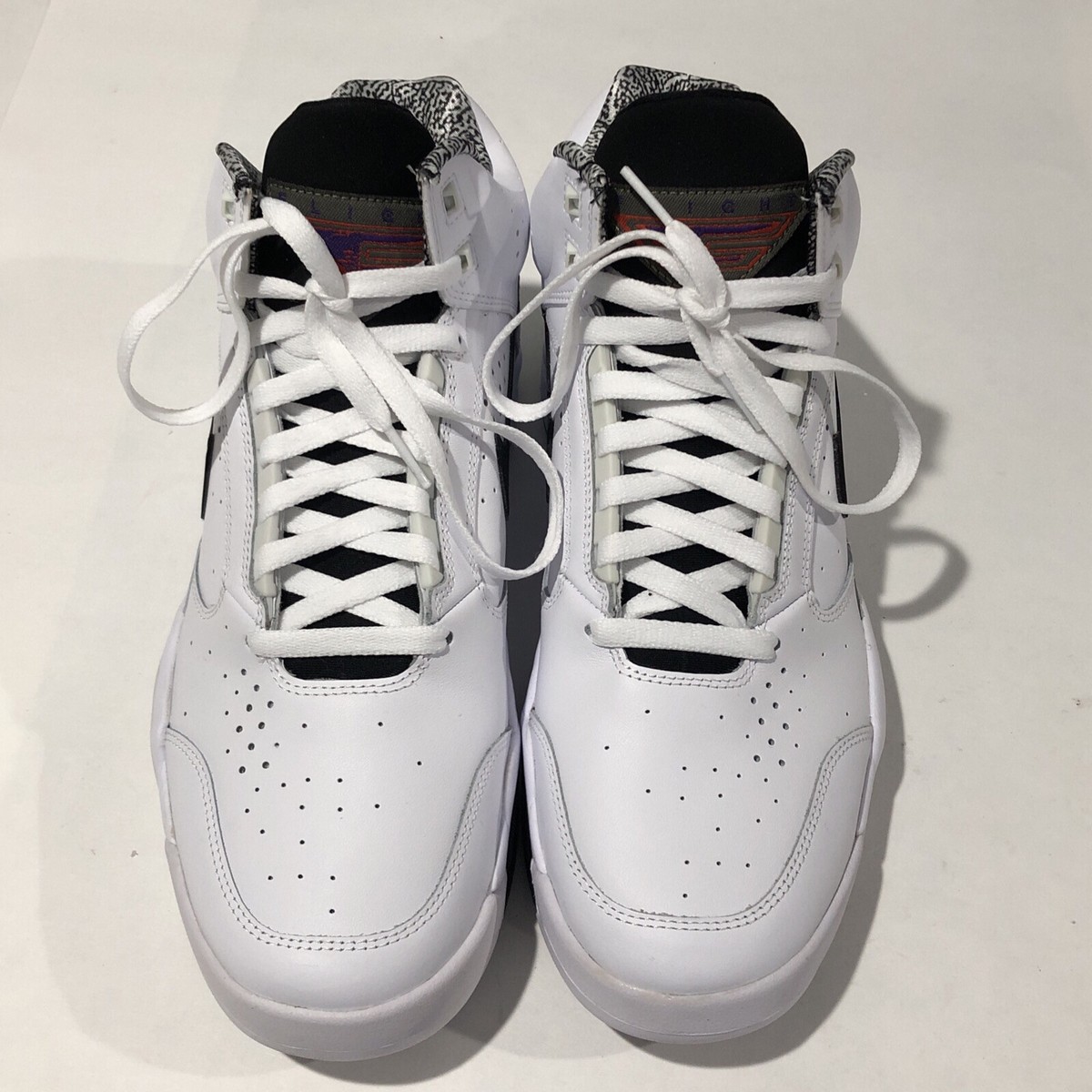 Size 12 Nike Air Flight Lite II Mid White Black Mens Athletic Shoes‎ DJ2518-100 NIKE Air Flight Lite Mid DJ2518 100 - Shiekh main image 3