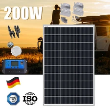 200W Watt Solar Panel Kit 12V Mono Home Off Gird Battery Charger Power RV Boat