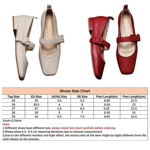 Damenschuhe eckige Zehenpartie Mary Jane Party flache Slipper Knöchelriemen Pumps - Bild 3 von 41