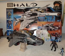 Halo Mega Bloks UNSC Broadsword Midnight Strike 97380~Mostly Complete, Read Desc