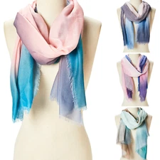 Viscose Scarf for Women Ombre Scarves Lightweight Long Neck Shawl Wrap for girls