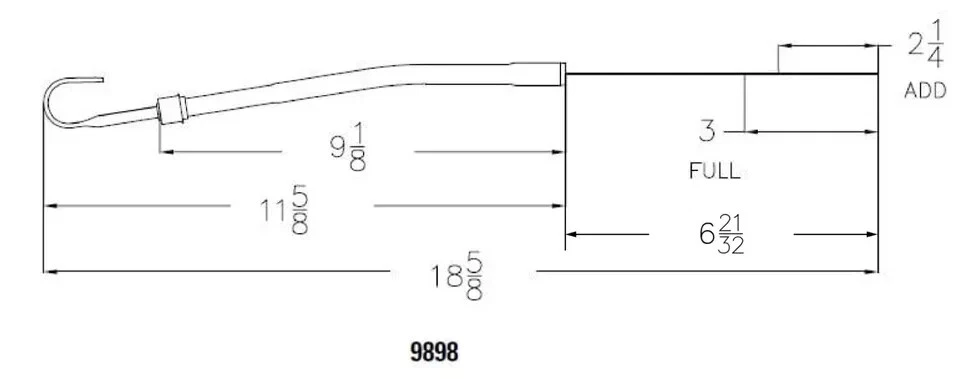 Varilla de medición de aceite de motor con junta MR. - cromada para Pontiac V8 1955-79 Foto 2 de 2