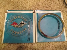 58-60 C1 Corvette Frontrear Emblem Bezel Wemblem-gm37964623740239-nos-ncrs
