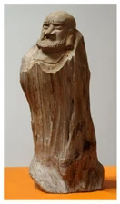 Rare Japanese wooden figure - possible ENKU master carver 