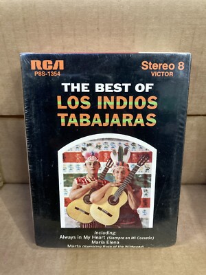New Sealed Best Of Los Indios Tabajaras 8-Track (Or 4-Track) Cassette Tape