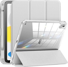 Case Fit iPad 10.9 2022 10th Generation ,Transparent Back iPad 10 Gen-Silver