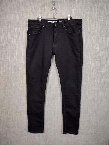 vintage genes black jeans slim straight fit