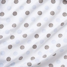 Luxe Blue Dot Fitted Sheet L x 28.0 " W