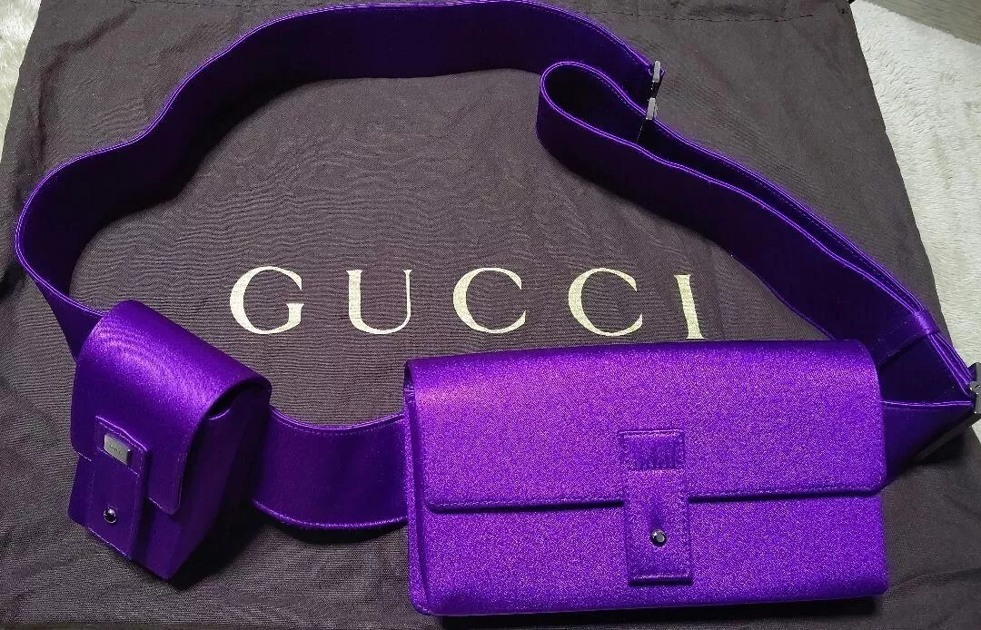 Sac à main vintage authentique Gucci nylon violet