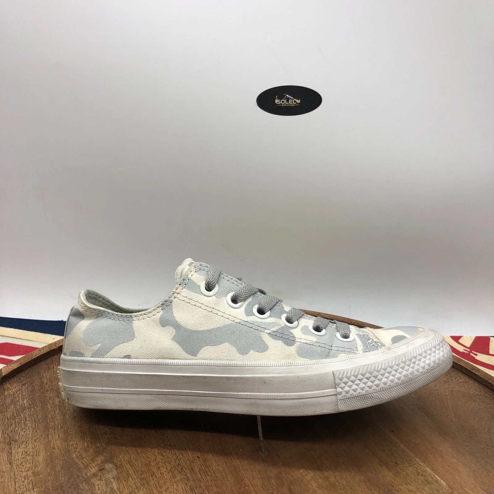Converse Womens Chuck Taylor All Star II Gray Camo White Shoes Size 7 151160C