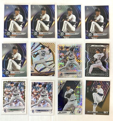 Matt Manning Rookie Card lot - Detroit Tigers - 12 cards