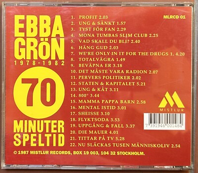 EBBA GRON 1978-1892 Rare CD Collectible Swedish Rock | eBay UK