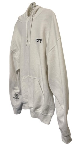 Harry Styles HARRY TREAT PEOPLE WITH KINDNESS Hoodie Sweatshirt White Sz Large - Picture 4 of 6
