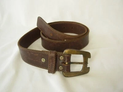 Ceinture marron en Cuir Femme Vintage 75/30 CEBR058 - Photo 1/4