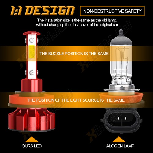 LED Headlights High Low Beam + Fog Lights Bulbs For Honda Accord Coupe 2008-2015 - Picture 3 of 21