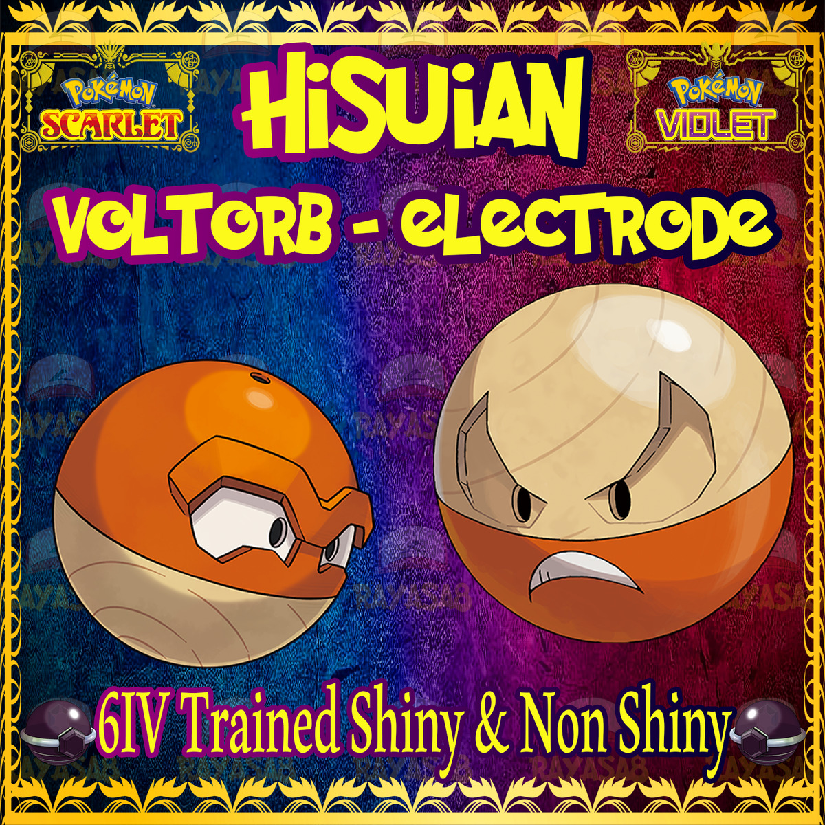 Shiny Voltorb alpha best Stats // Pokemon (Instant Download) 