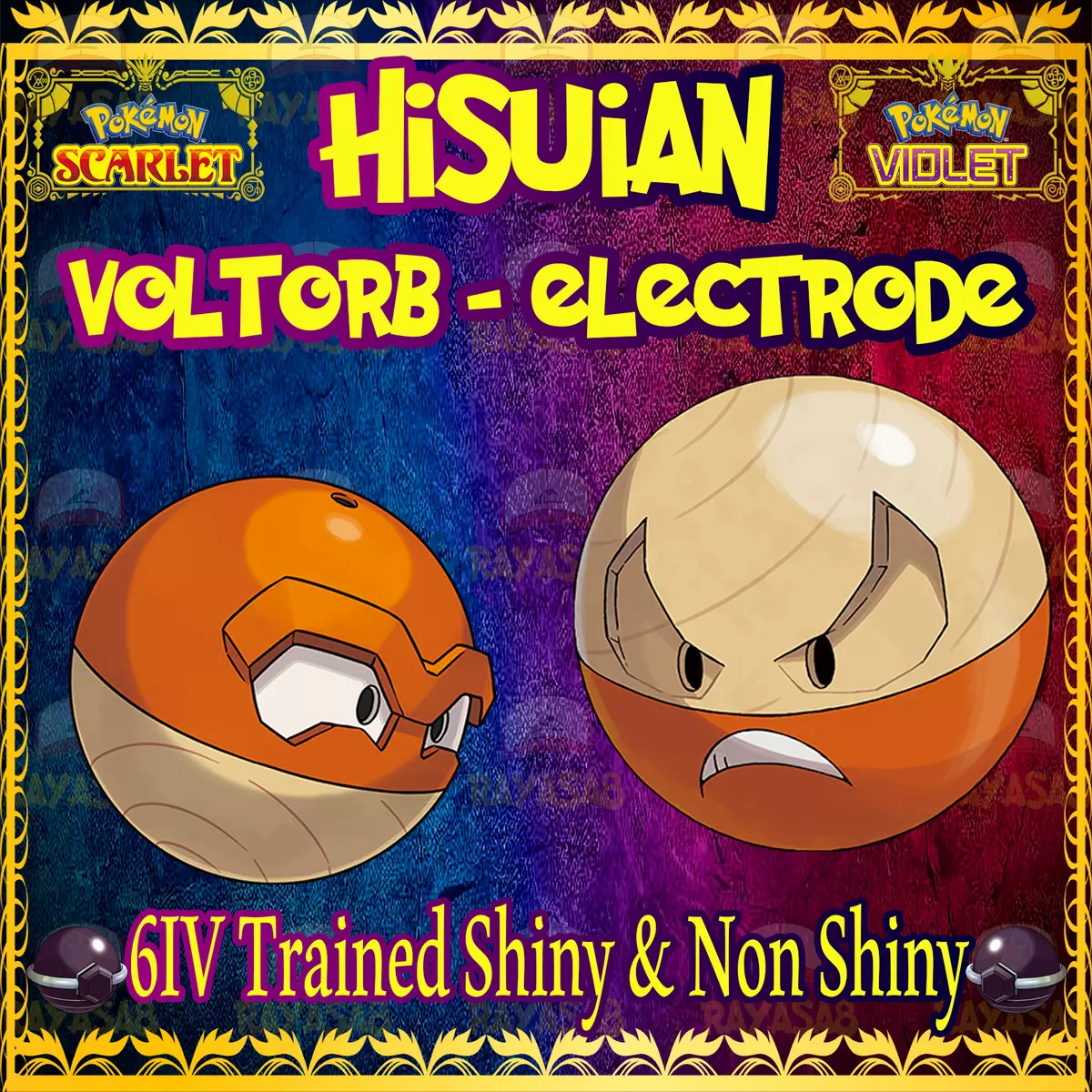 Shiny/Non-shiny Voltorb/Electrode Hisui Alpha 6IV/EV Legends