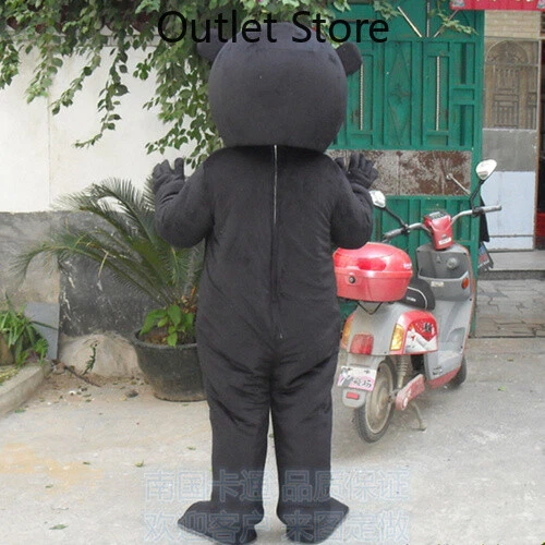 Halloween Dibujos Animados Oso Negro Juegos con disfraces Mascota Disfraz Fiesta Navidad Traje Carnaval Foto 3 de 4