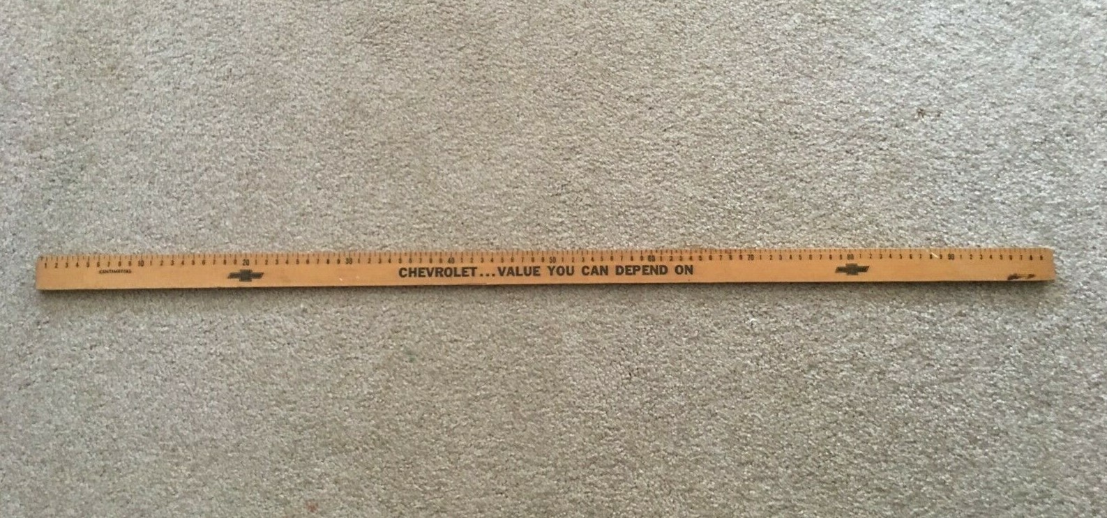 Vintage Damascus Motors Chevy Chevrolet Damascus MD Wood Yardstick