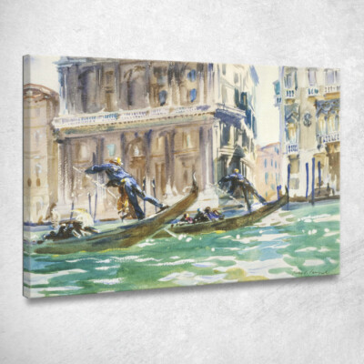 Ansicht Von Venedig John Singer Sargent, jss364 Gemälde auf Leinwand gedruckt
