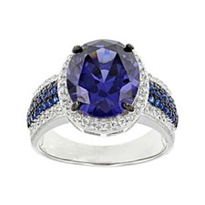 Gorgeous Christmas Gifts Ring For Her 3 CT Simulated Sapphire 925 Silver Plated