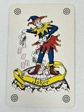 1L One Single Swap Playing Card Artistic Art Joker ASLK Dropping Card Over Earth