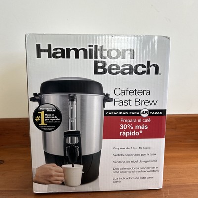Hamilton Beach Fast Brew Coffee Urn & Hot Beverage Dispenser 45 Cup 40521 NEW