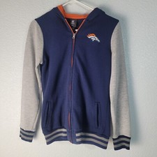 Denver Broncos Football Jacket NFL Hooded Zip Up Team Apparel Girls Size XL