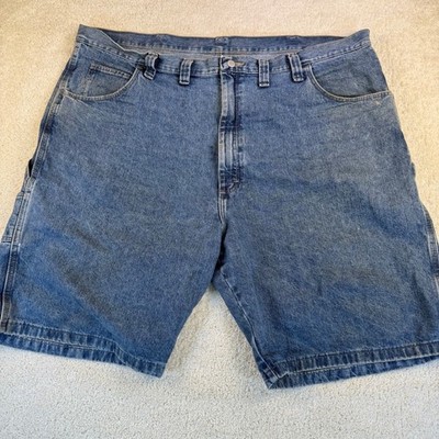 Wrangler Carpenter Denim Shorts Mens Size 44 Blue Relaxed Fit Utility