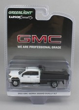 1:64 GreenLight *WHITE* 2022 GMC Sierra 3500HD DUALLY SLT DUMP TRUCK *NIP*