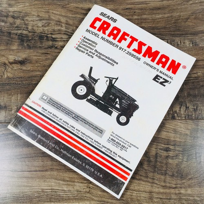 #ad Craftsman 917.259556 Lawn Mower Garden Tractor Owners Operators Parts Manual $15.97