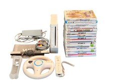 Nintendo Wii RVL-001 Console Bundle w/ 15 Games, Remote, Accessories, TESTED