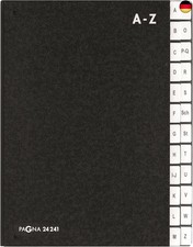 Pagna Pultordner Classic (Pultmappe, 24 Fächer, A-Z) schwarz